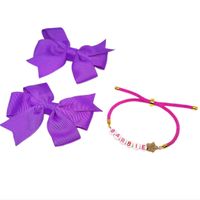 Set de niñas Lazos y Pulsera Marialu Creaciones