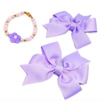 Set de niñas Lazos y Pulsera Marialu Creaciones 2