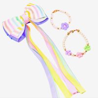 Set de niñas Lazo y Pulseras Marialu Creaciones 1