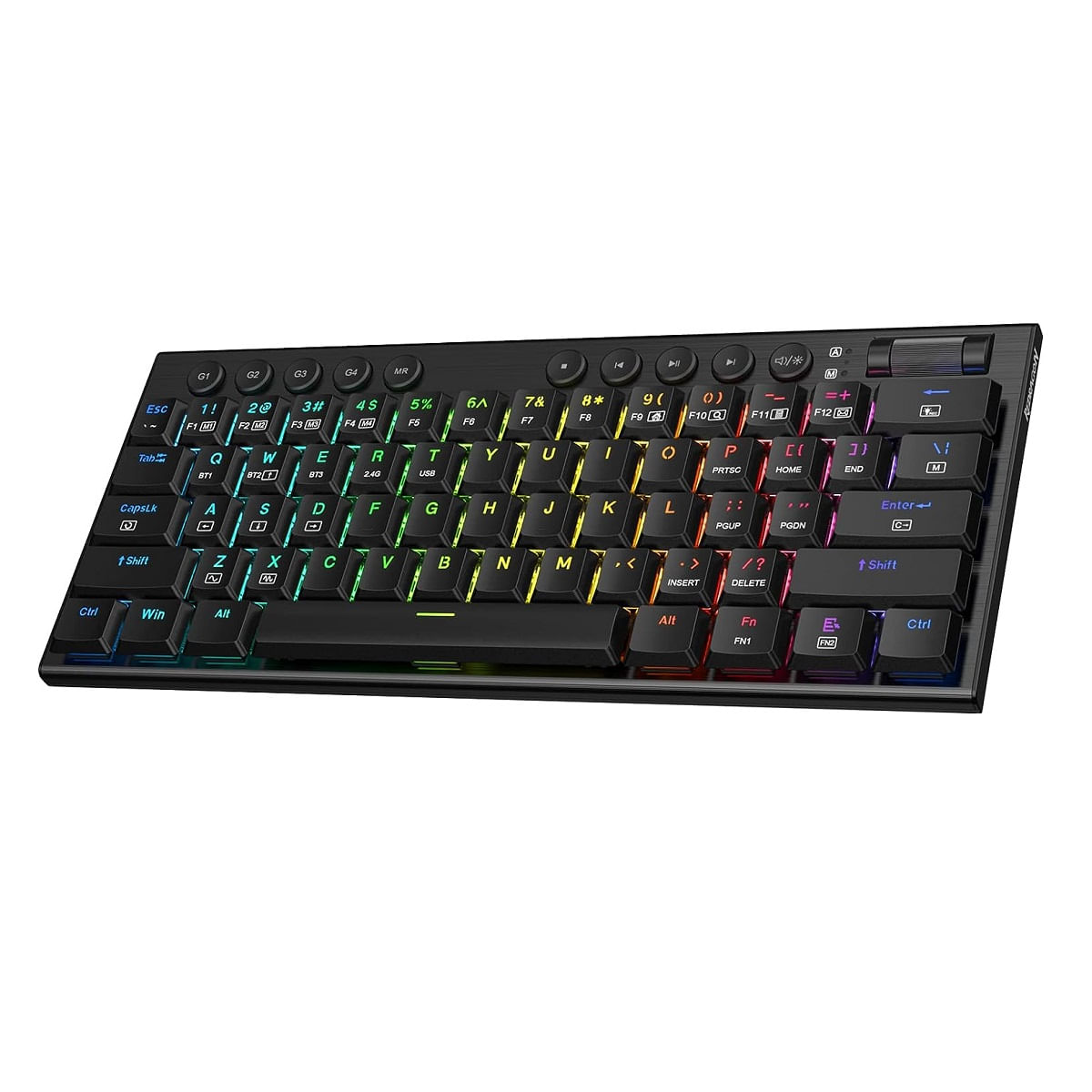 Teclado Redragon Horus Mini Pro K632 60% RGB Wireless Switch Red