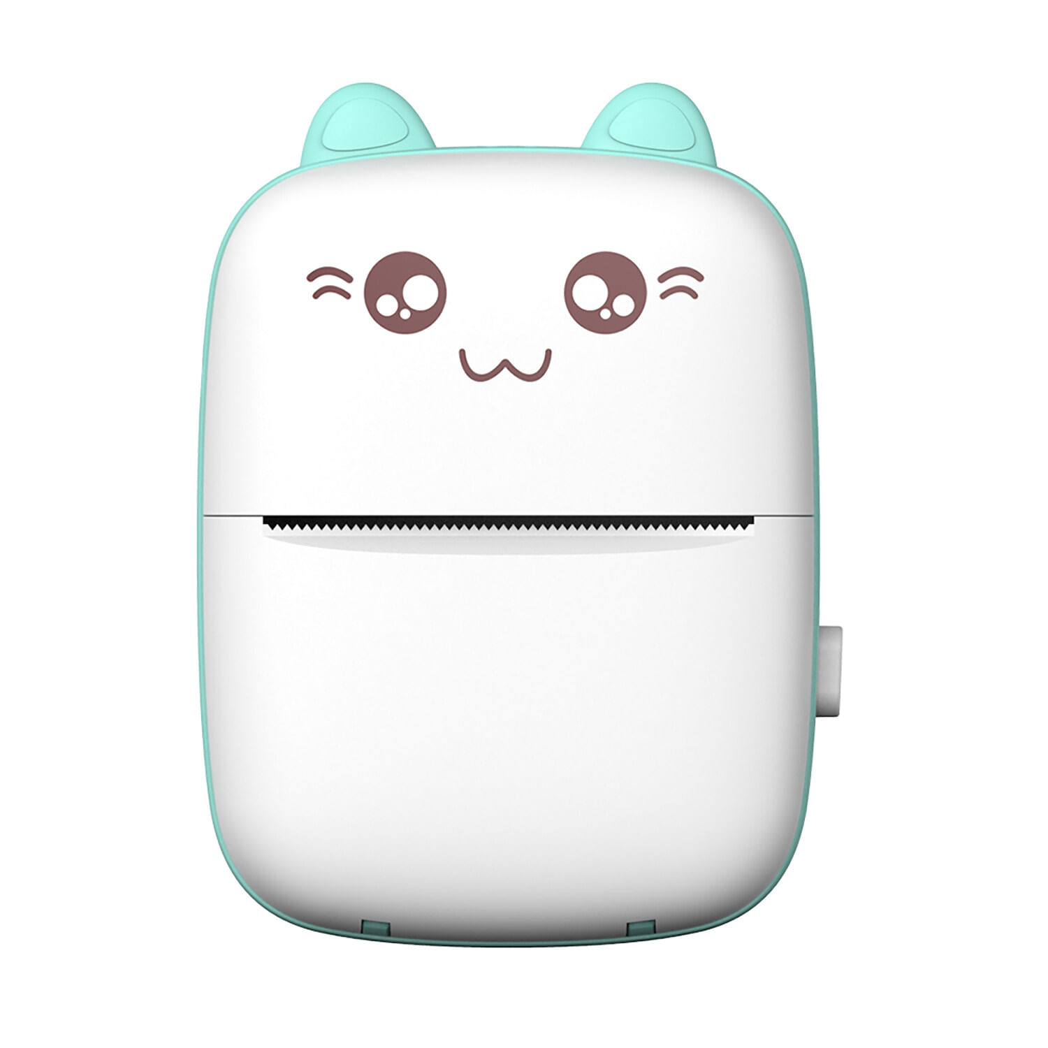 Impresora Térmica Bluetooth Mini Portátil 200Dpi Alimentación De Papel Azul