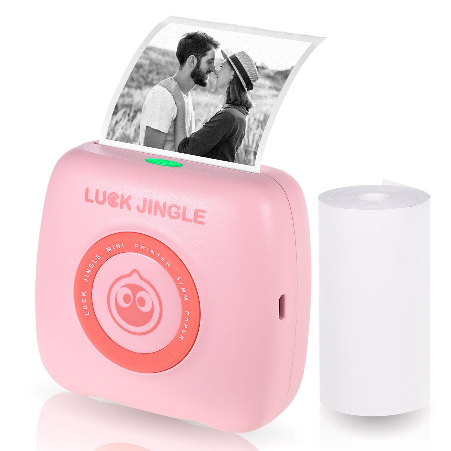 Impresora Térmica L2 2 Pulgadas 58Mm 304Dpi De Bolsillo Soporta 10 Idiomas Bluetooth Rosa