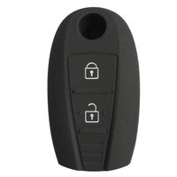 Funda Protectora de Llave Smart en Silicona de color negro 02 Botones para Suzuki