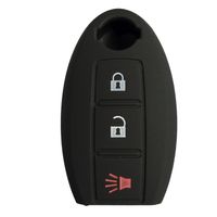 Funda Protectora de Llave Smart en Silicona de color negro 03 Botones para Nissan