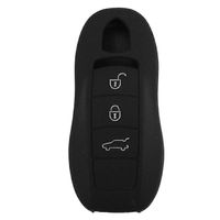 Funda Protectora de Llave Smart en Silicona color negro 03 Botones para Porsche