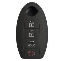 Funda Protectora de Llave Smart en Silicona de color negro 04 Botones para Nissan