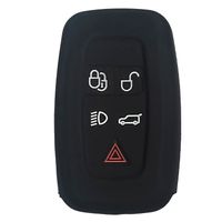 Funda Protectora de Llave Smart en Silicona de color negro 05 Botones para Land Rover