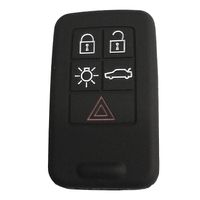 Funda Protectora de Llave Smart en Silicona de color negro 05 Botones para Volvo