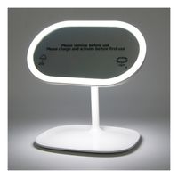 Espejo Cosmético y Lámpara de Mesa Táctil con Luz LED Munaiqui Color Blanco