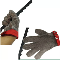 Guante de Corte de Malla de Acero Inoxidable Talla M para Carnicero Cocina Costura Sastre