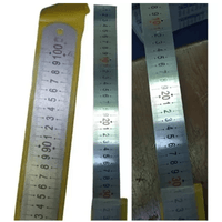 2 Unidades de Regla de Metal 100cm 1 Metro 40 Pulgadas Regla Metálica Más Resistente Y Grueso