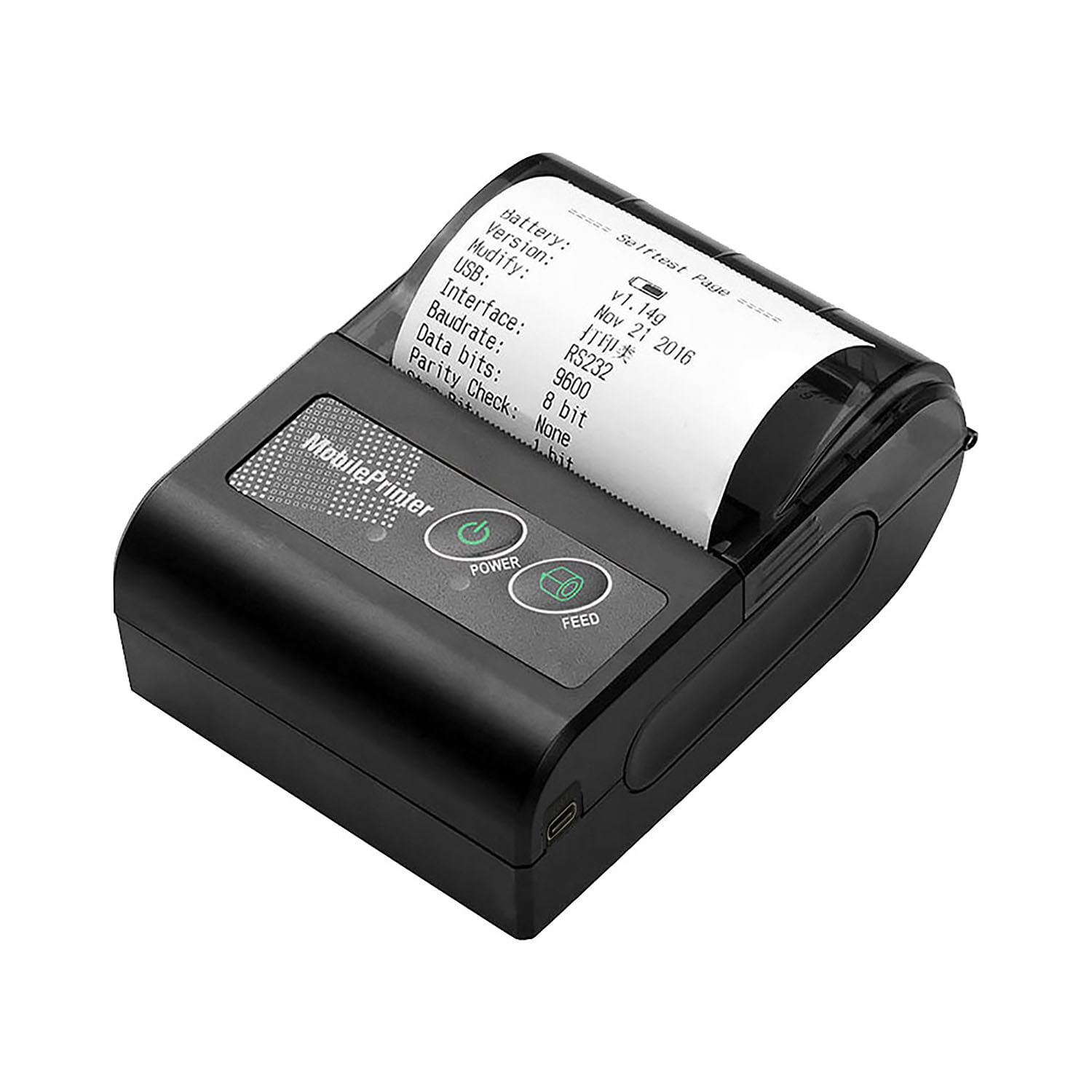 Impresora Térmica 58Mm Portátil Bluetooth Usb+Bluetooth Negro