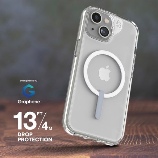 Case ZAGG Crystal Palace Snap para iPhone 15 compatible con MagSafe -  Transparente