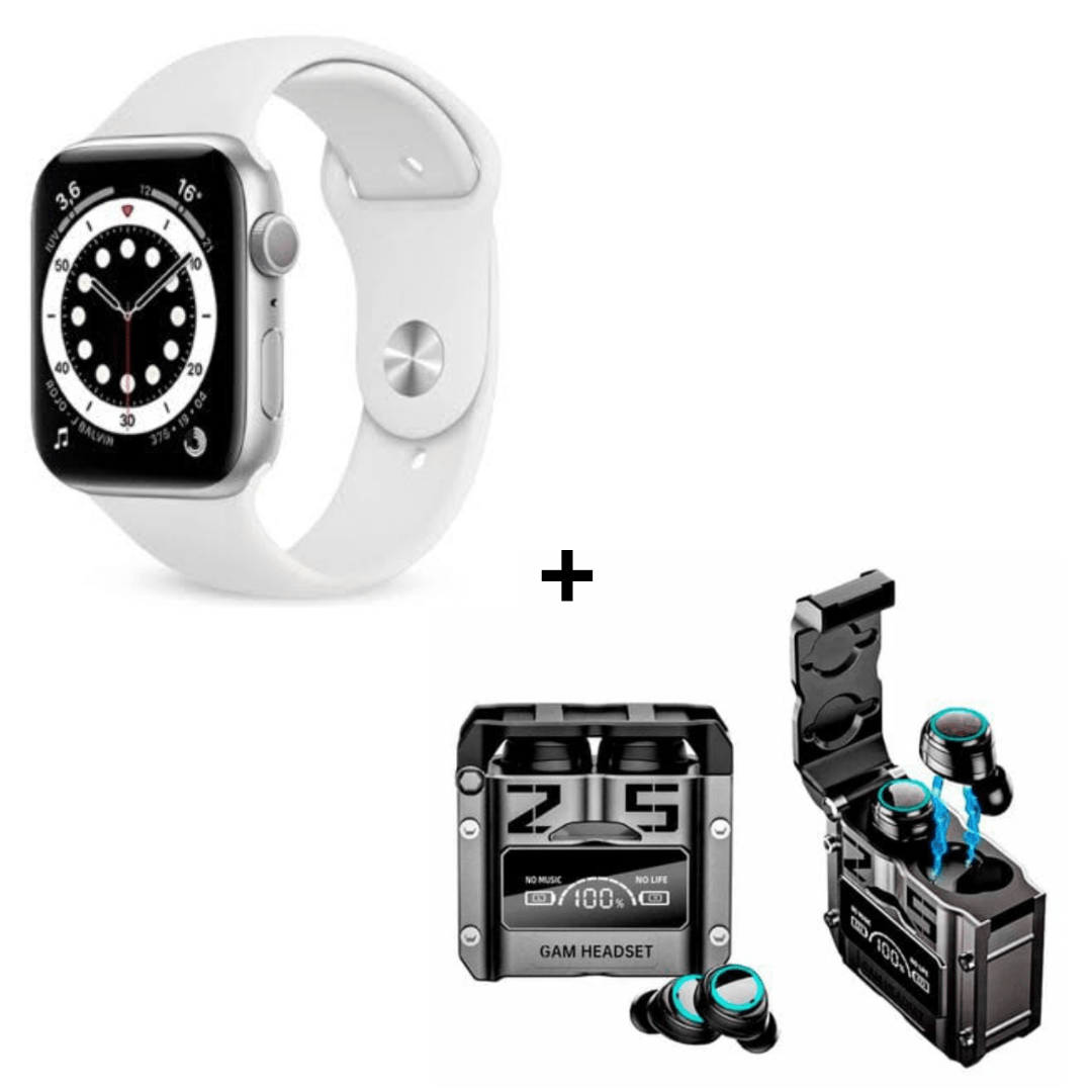 Combo Smartwatch I9 Pro Max S Blanco + Audífonos Gamer M25