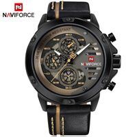 Reloj Naviforce Acero Negro y Cuero Negro NAV-39