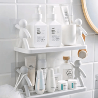 Repisa Organizador Humanoide de Maquillaje cosméticos Blanco 2 PISOS 471F