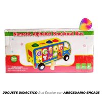 Bus escolar encaje con abecedario