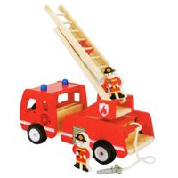 Carro de Bomberos Hecho de Madera