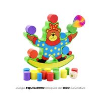 Juego equilibrio bloques de oso educativo