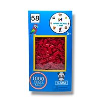 Cajita de Colores Hama Beads de 1000 Unidades Midi 5mm Rojo Oscuro