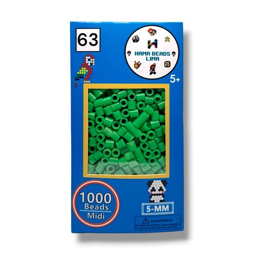 Cajita de Colores Hama Beads de 1000 Unidades Midi 5mm Variante de verde