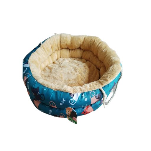 Cama Donut Para Gato y Perros Peque os Turquesa plazaVea