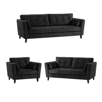 Juego de Sala 3 2 1 Handry Negro
