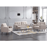 Juego de Sala 3 2 1 Palme Alto Hogar Crema