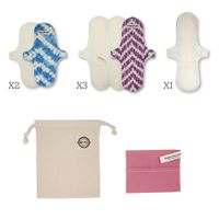Toalla Higiénica de Tela Bamboo Balance Pack Flujo Alto Crema