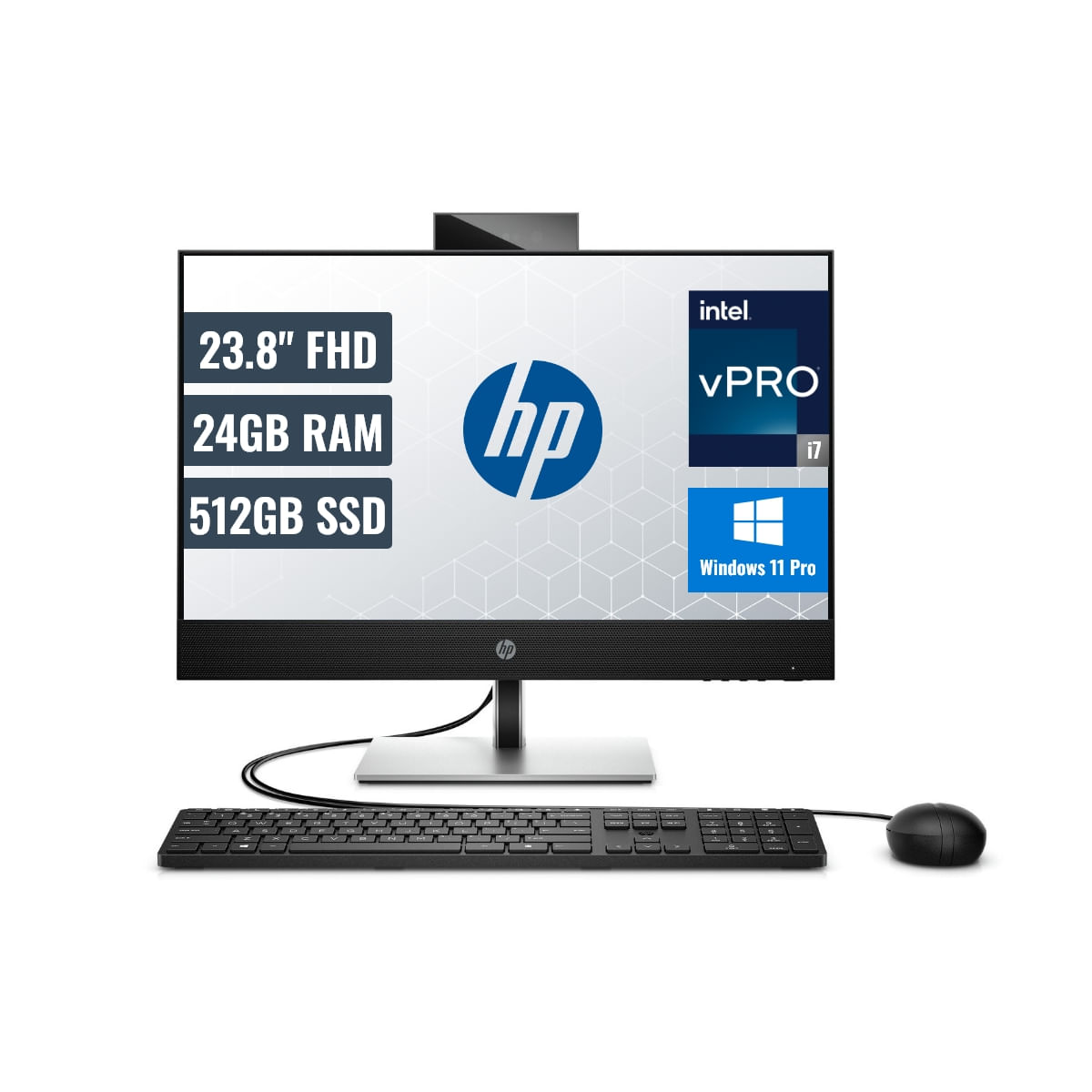 All In One HP ProOne 440 G9 Intel Core i7-12700 24GB RAM 512GB SSD 23.8 FHD Windows 11 Pro