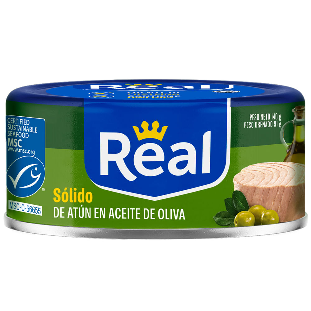 Sólido de Atún REAL en Aceite de Oliva Lata 140g