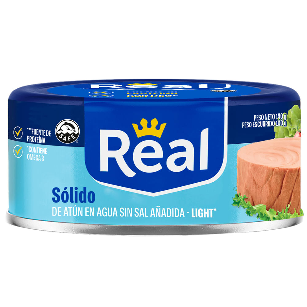 Sólido de Atún REAL en Agua Lata 140g