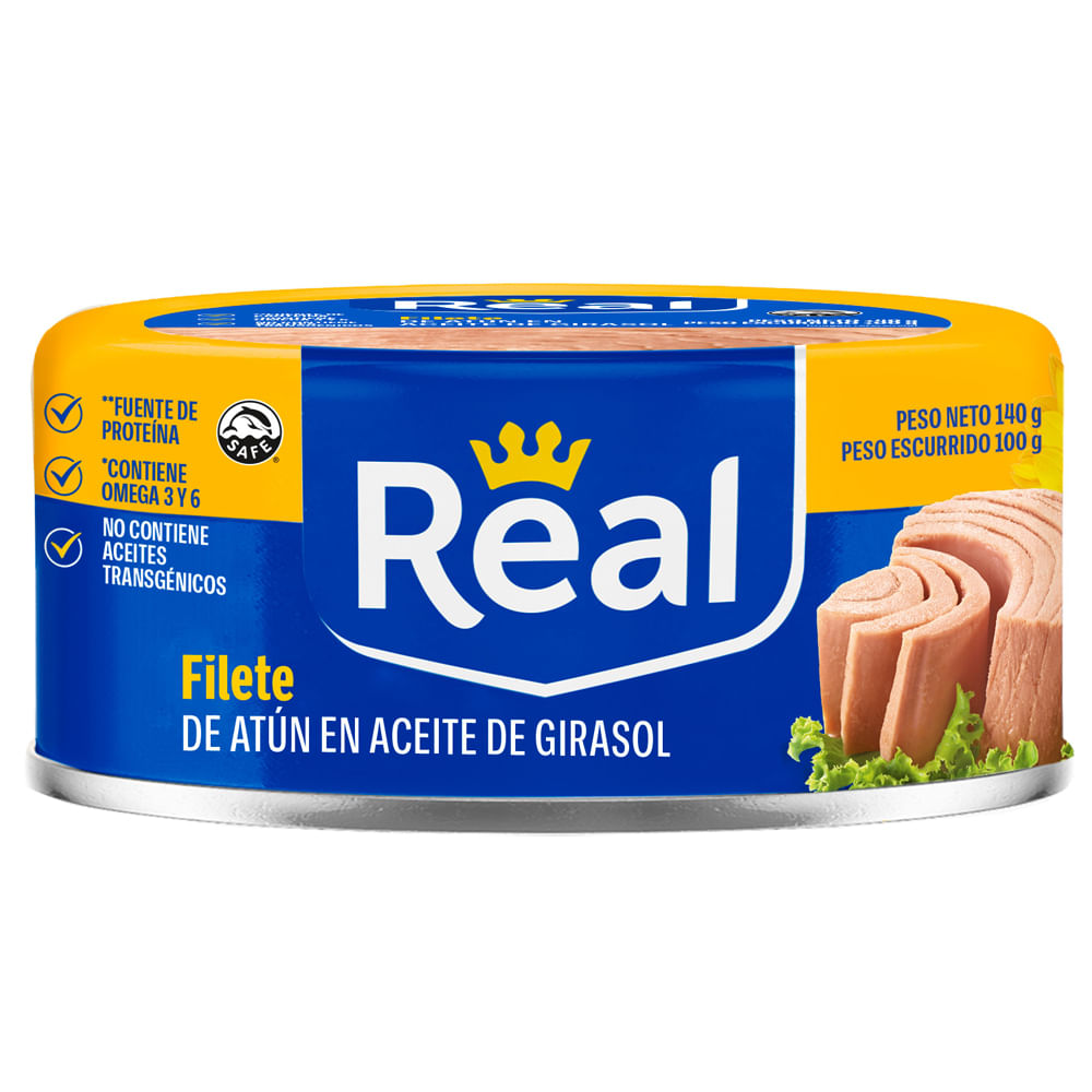 Filete de Atún REAL en Aceite Girasol Lata 140g