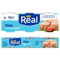Filete de Atún en Agua REAL Tripack Lata 80g