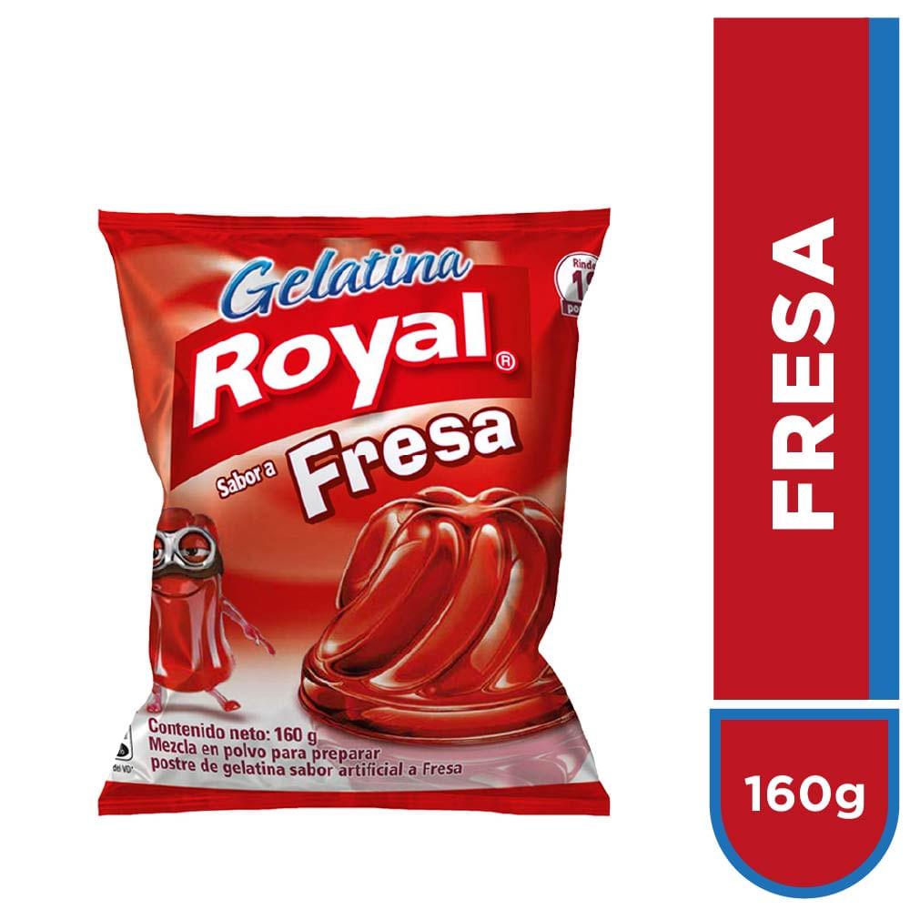 Gelatina ROYAL Sabor a Fresa Bolsa 160g