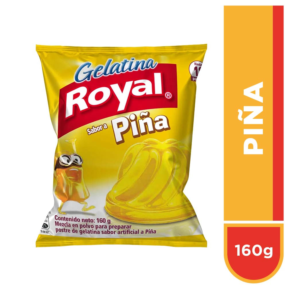 Gelatina ROYAL Sabor a Piña Bolsa 160g