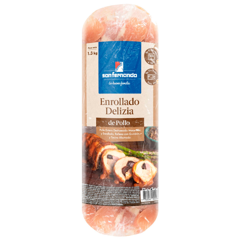 Enrollado de Pollo Delizia San Fernando unid x 1.3Kg