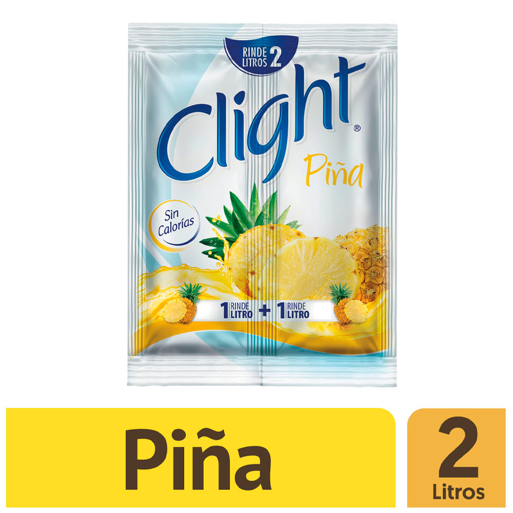 Bebida Instantánea en Polvo CLIGHT Sin Calorías Sabor Piña en Sobre 14g