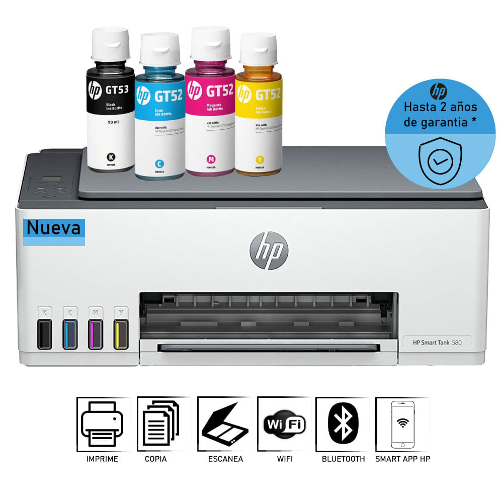 Impresora Multifuncional HP Smart Tank 580 - (1F3Y2A)