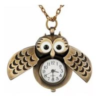 Reloj Collar Buho Genérico Dorado