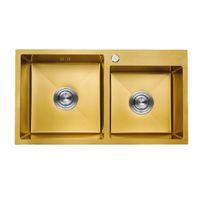 Lavadero de cocina 2 pozas Acero Dorado UD07-8245