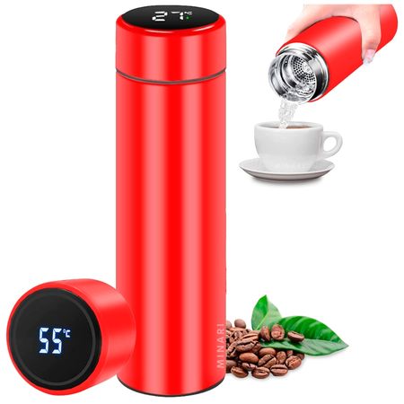500ml thermos flask taza de cafe inteligente termo digital led