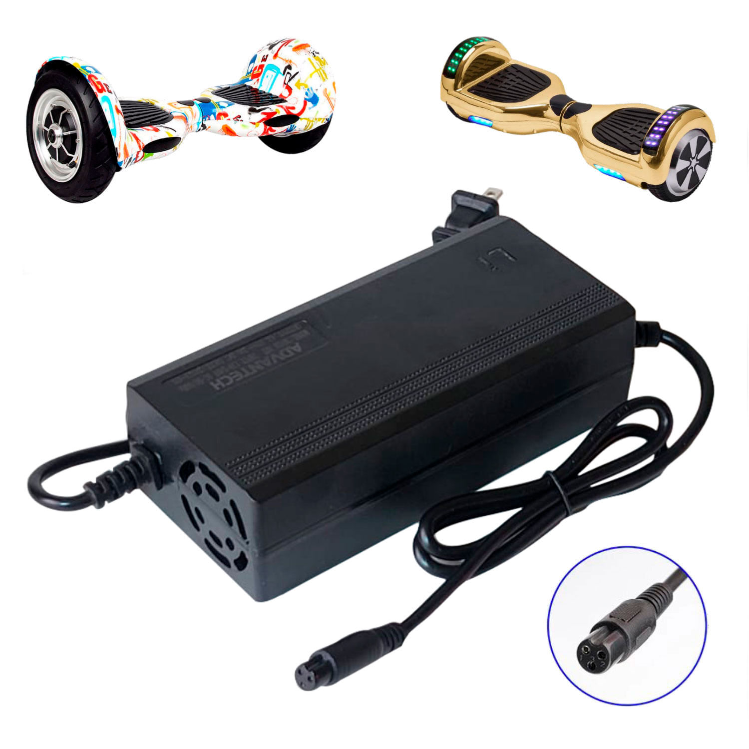 Cargador Para Hoverboard Smart Balance Patineta de 42V 2A