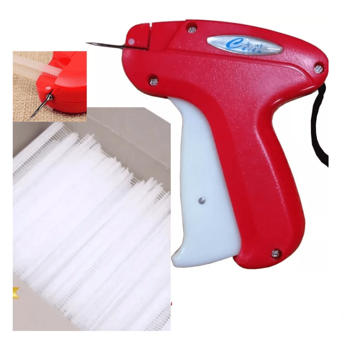 Pistola Etiquetadora con Aguja Fina Más 10000 Precintos Finos de 25mm de Alto