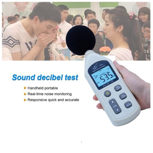 Sonómetro / Medidor de nivel de ruido digital (30 a 130 dB), GM1356