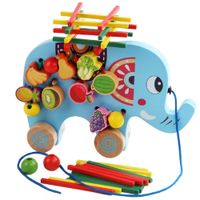 Juego Montessori Elefante De Madera 3 En 1