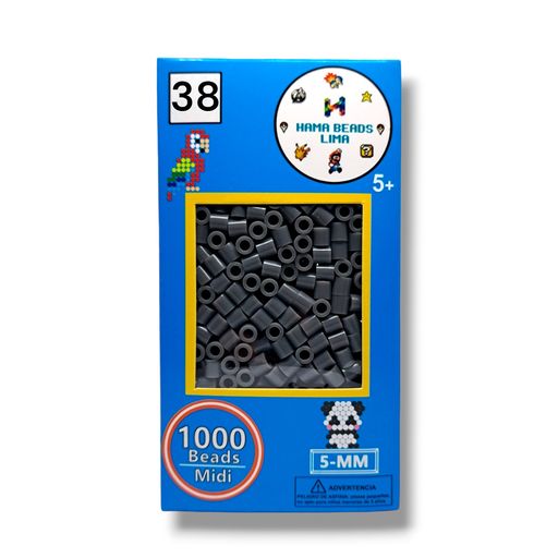 Cajita de Colores Hama Beads de 1000 Unidades Midi 5mm Gris Oscuro
