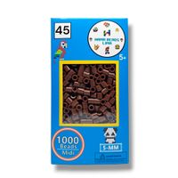 Cajita de Colores Hama Beads de 1000 Unidades Midi 5mm Marron Oscuro