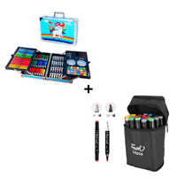 Combo Set de Arte Metálico + Plumones Touch Doble punta x 24 piezas
