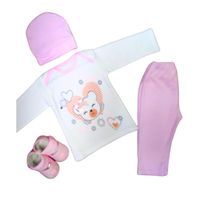 Ropa de Bebé Niña Osita Corazón Recién Nacida Rosa 0 a 4 Meses